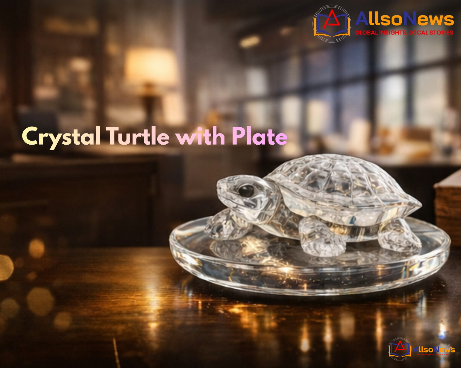 Crystal Turtle with Plate: A Powerful Vastu & Feng Shui Symbol of Luck, Stability and Prosperity