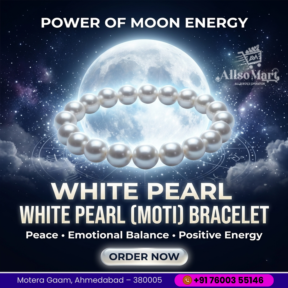 White Pearl (Moti) Bracelet: A Symbol of Peace, Emotional Balance, and Moon Energy