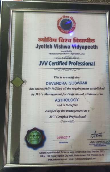 JVV Certied Professional 