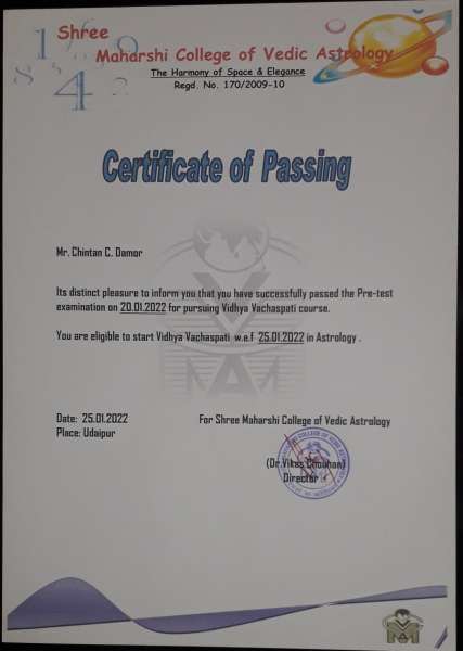 Certificate Of Passing