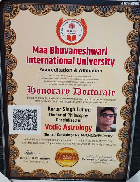PhD Certificate 