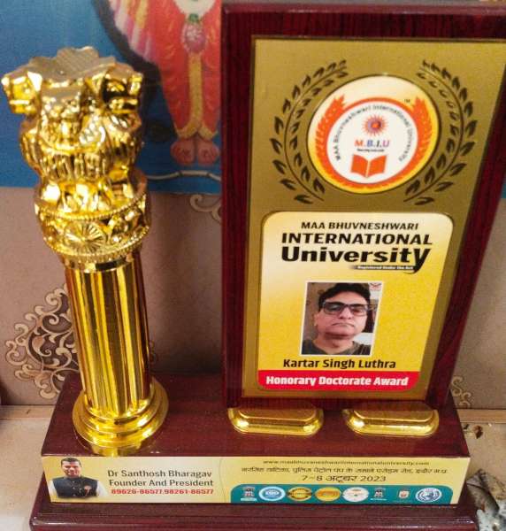 Honorary Doctorate Award