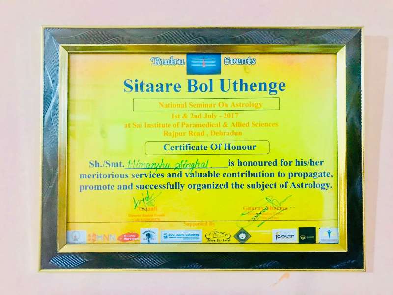 Astrologer Certificate