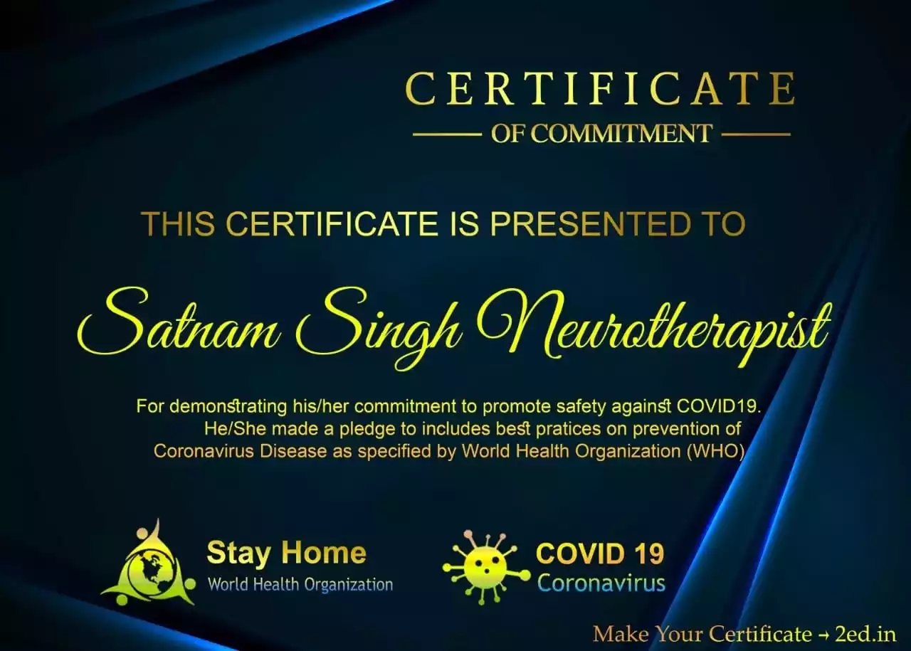 Certificate Of Commitment