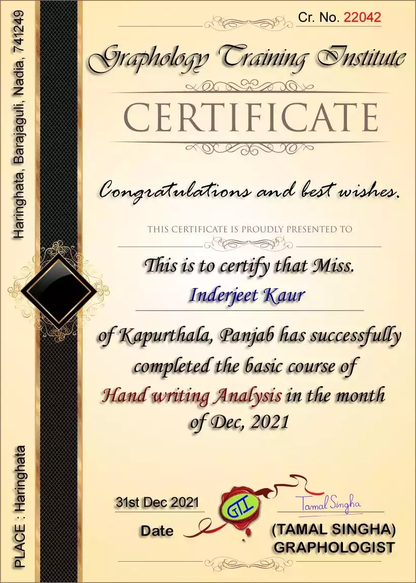 Hand Writing Analysis