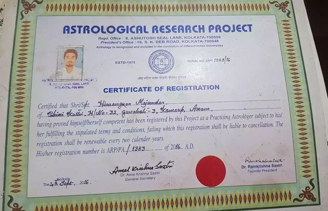 Certificate Of Registration 