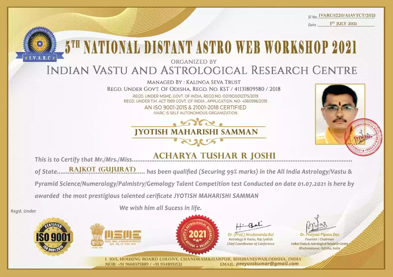 Jyotish maharishi Saman