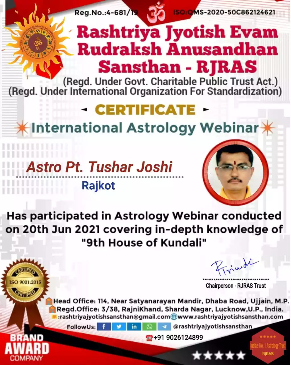 International Astrology webinar
