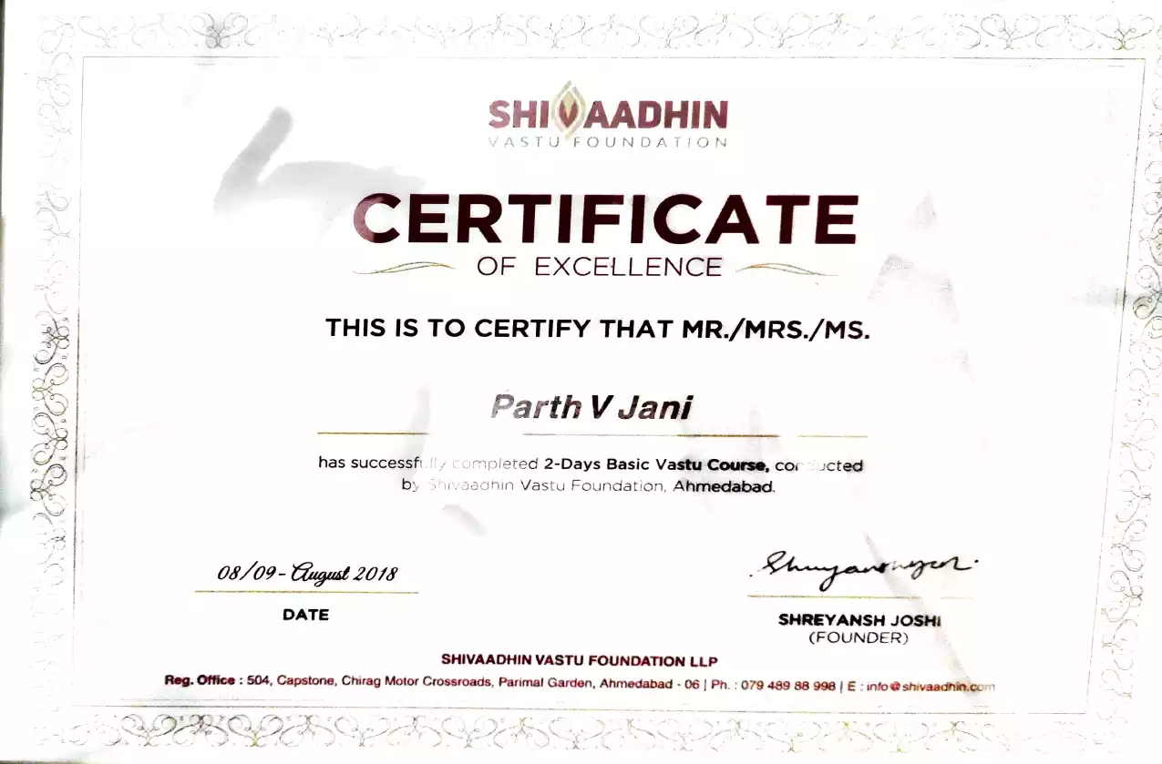 Certificate Of Excellence