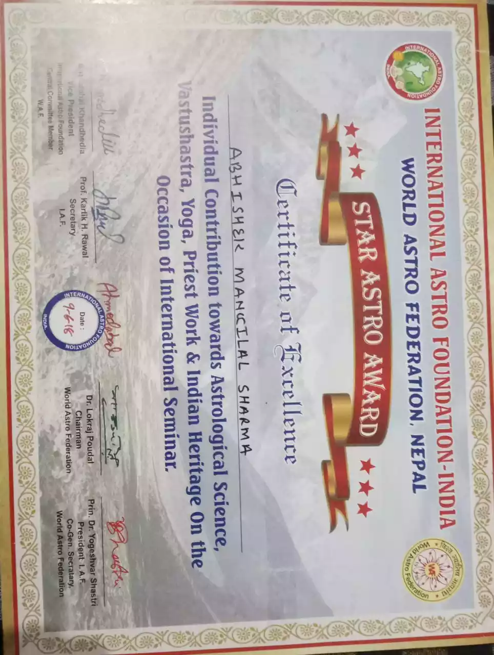 Certificate Of Excellence