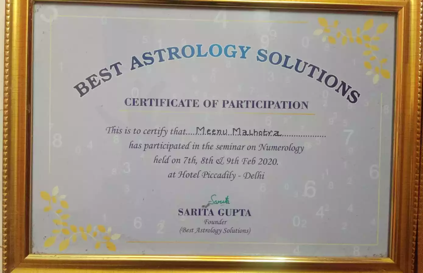 Certificate Of Participation