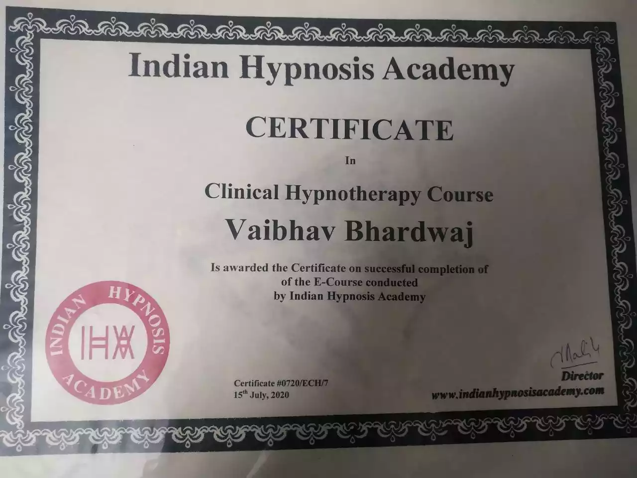 Certificate Of Achivement