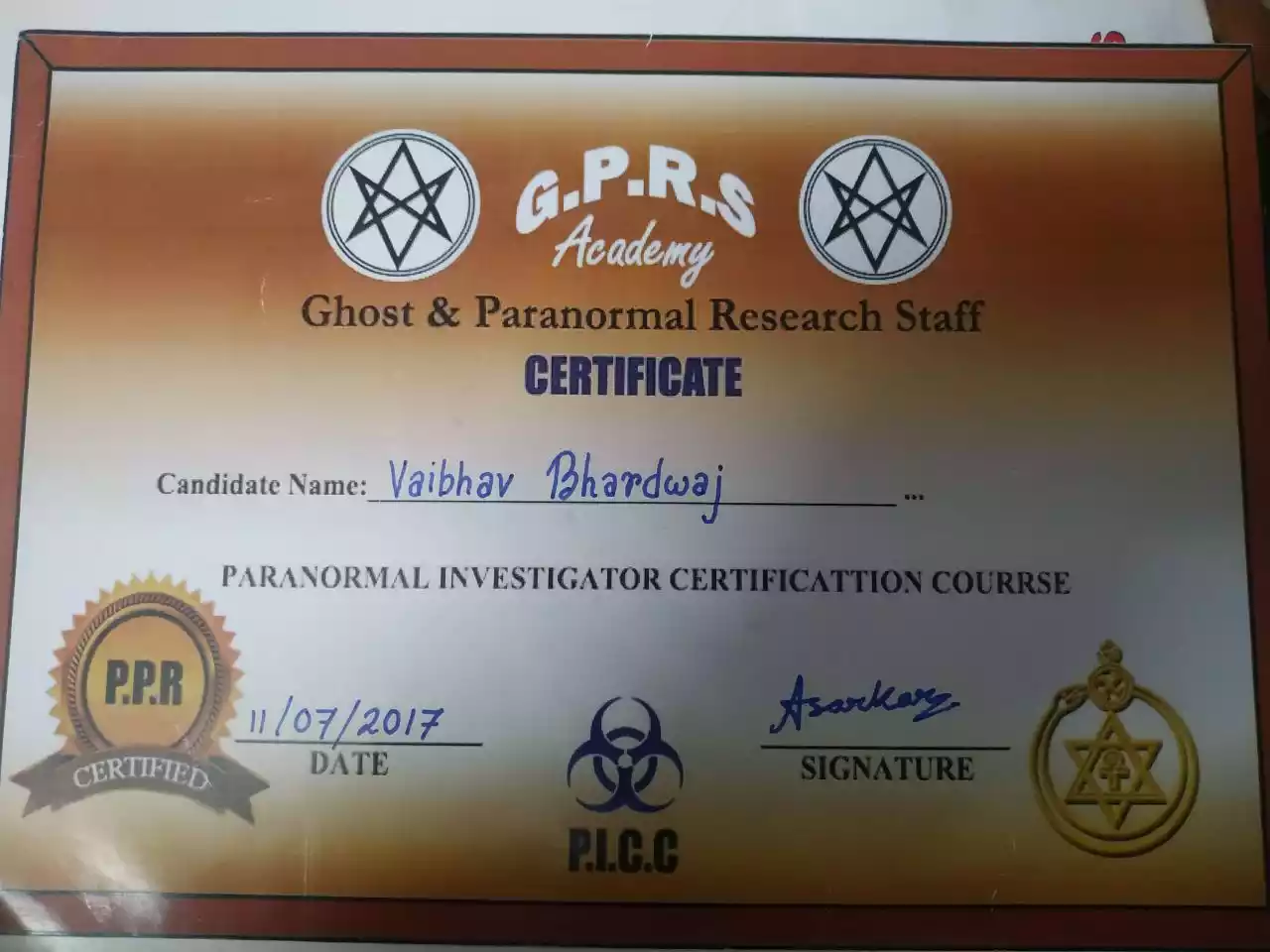 Certificate Of Complitation 