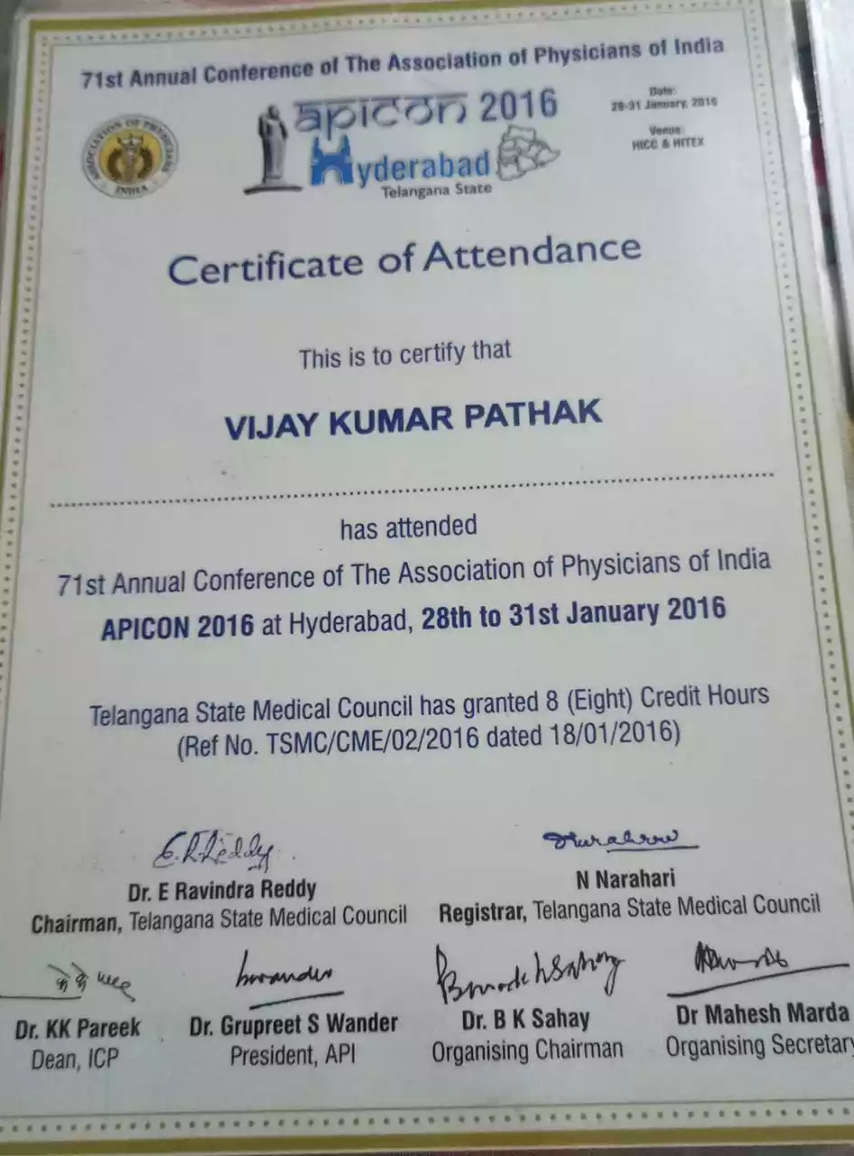 Certificate Of Attendence