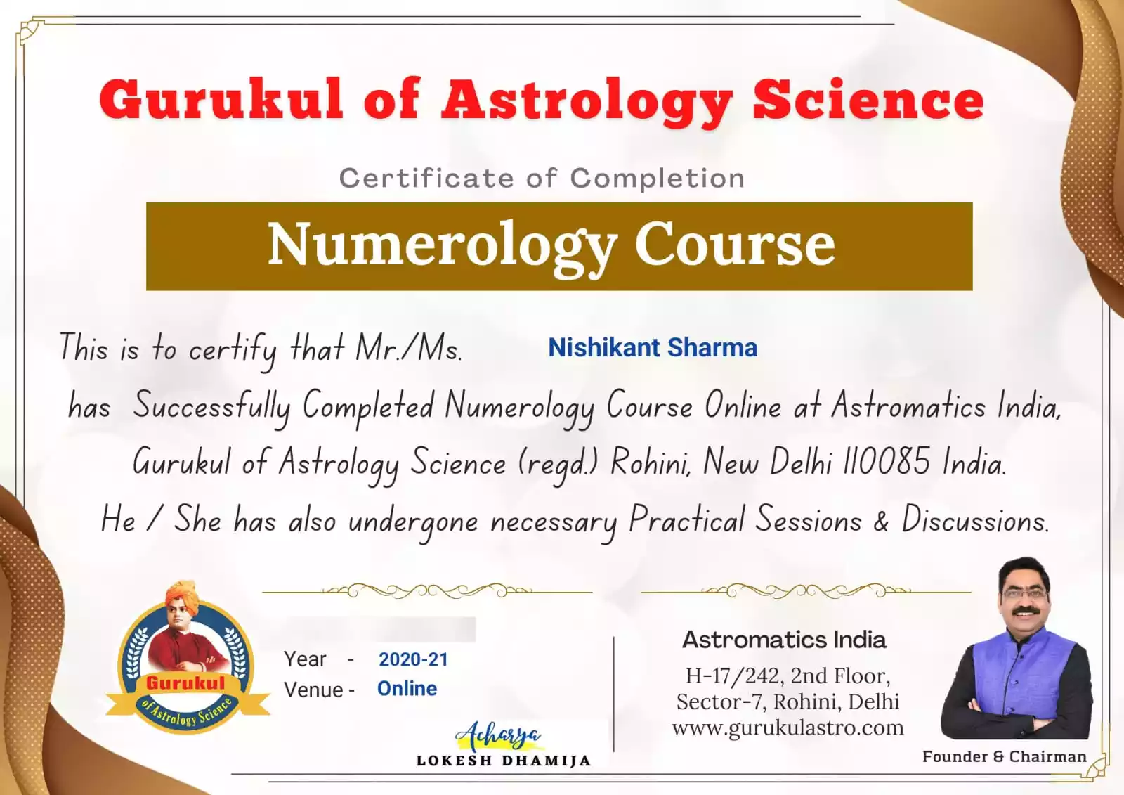 Certificate Of Complitation 