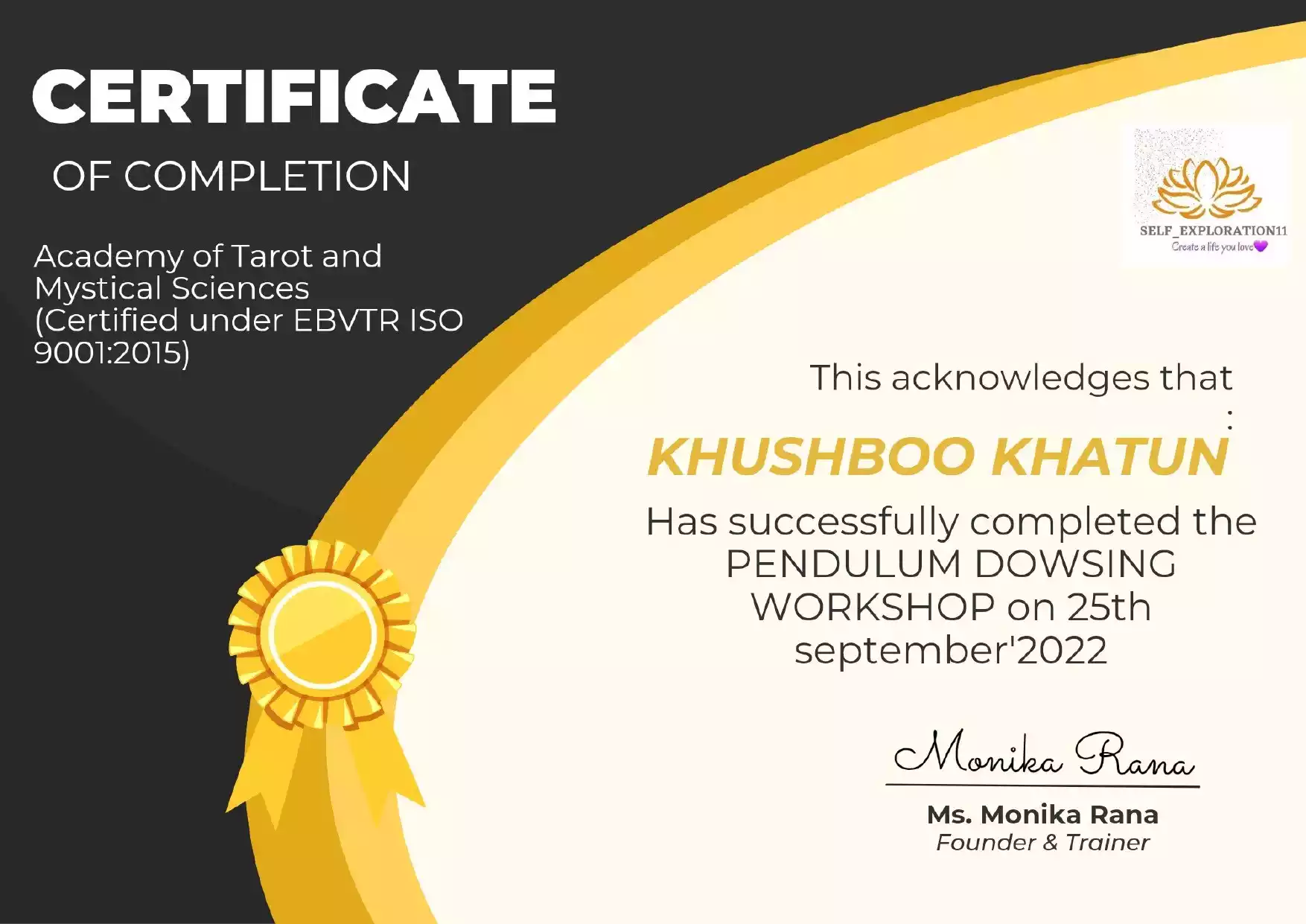 Certificate Of Complitation