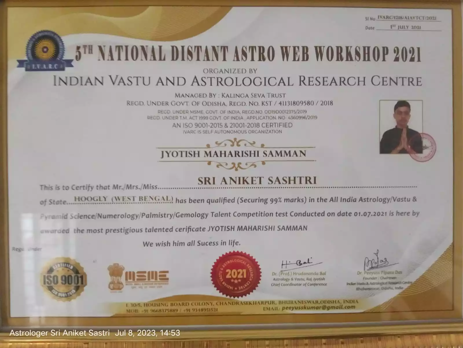 Jyotish Maharishi Samman