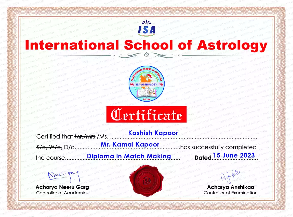 Diploma in Matchmaking 