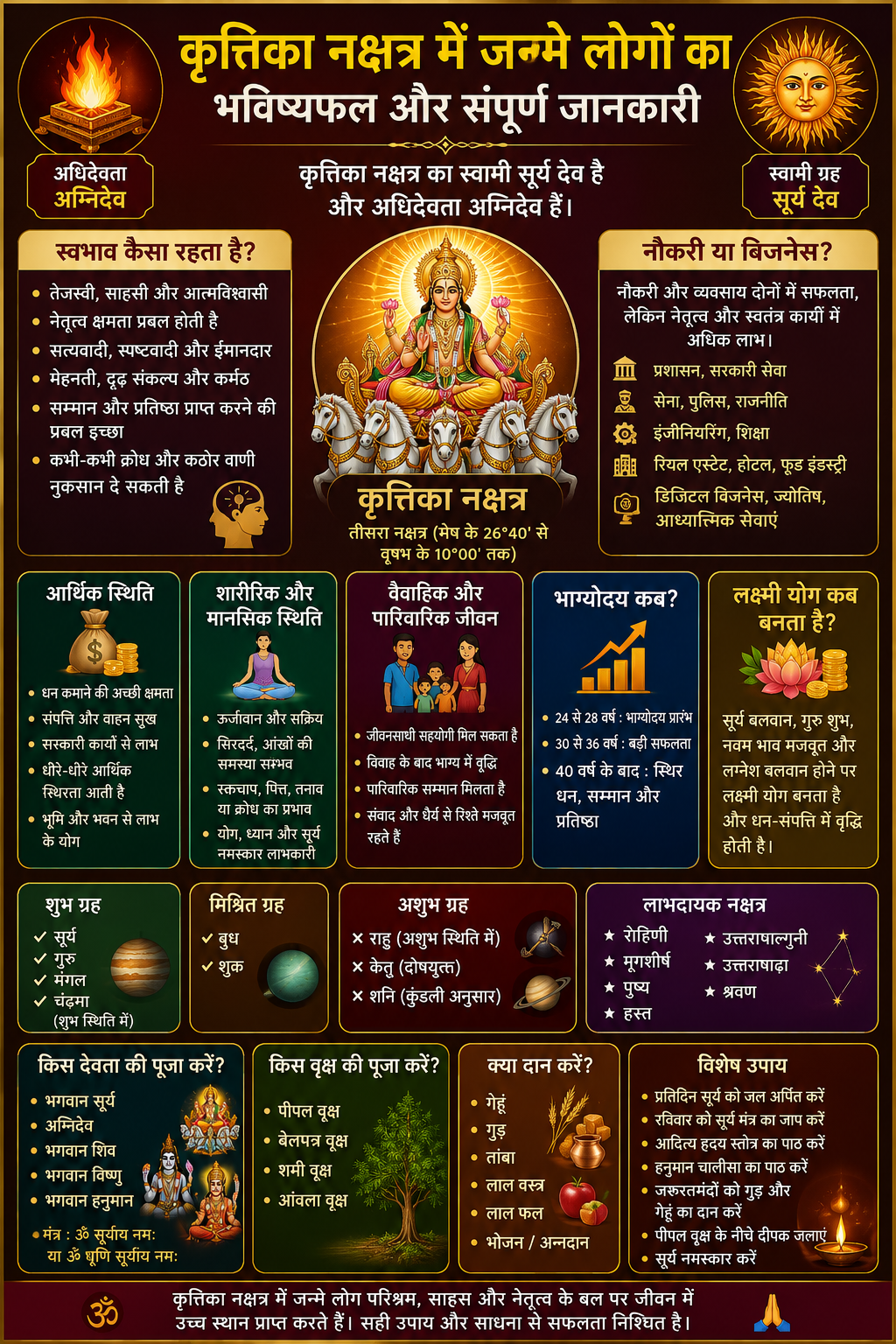 What Is the Future of People Born in Krittika Nakshatra? Know Their Nature, Career, Wealth, Marriage, Fortune & Special Astrological Remedies