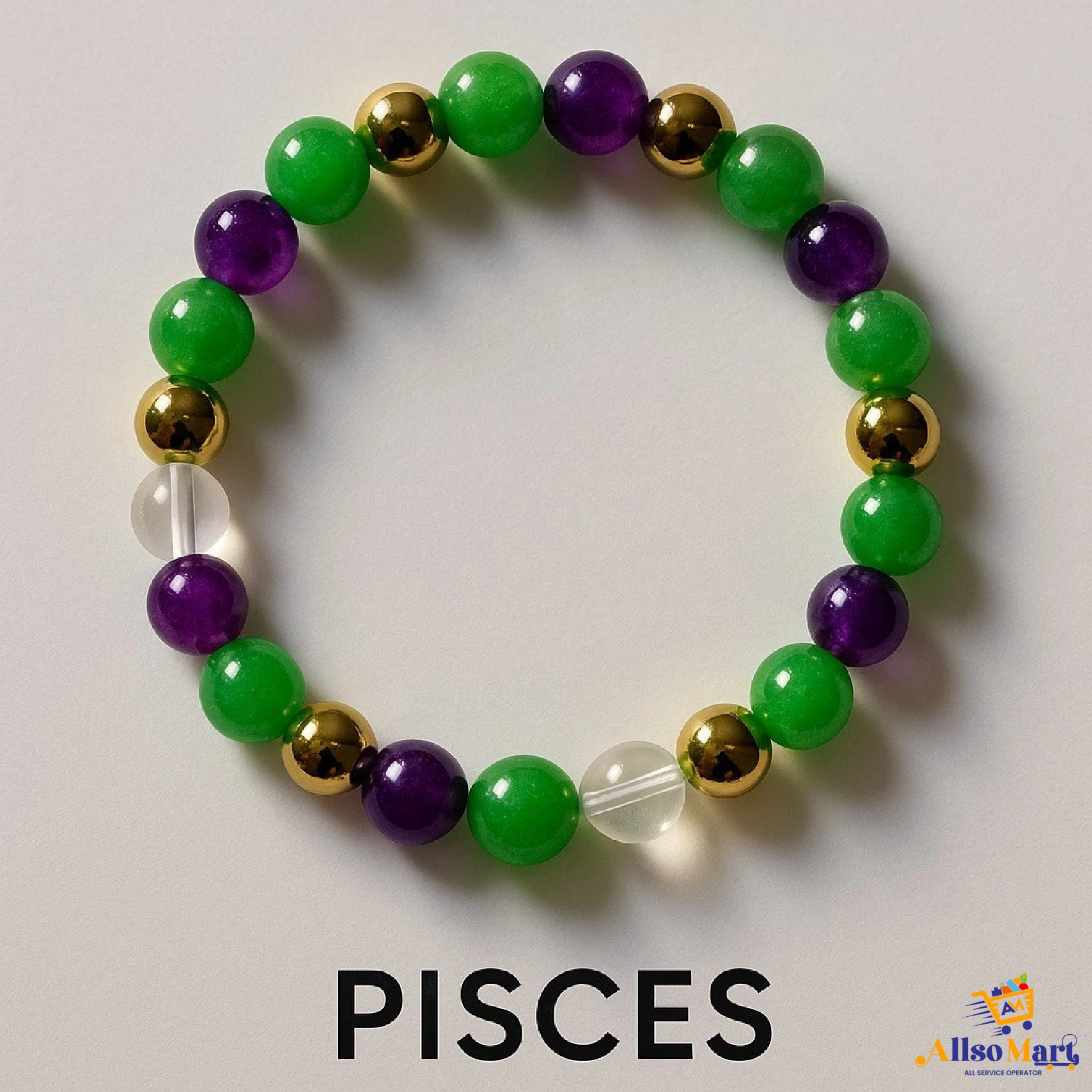Pisces Bracelet for Meen Rashi – A Special Crystal Bracelet for Spiritual Healing, Strong Intuition, and Mental Peace